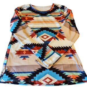 NEW women Native American soft long sleeves t-shirt M